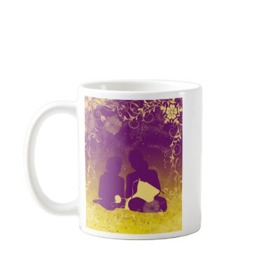 Mum and Daughter Knitting Coffee Mug by DesignsbyLisa