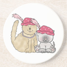 Mum and Kitten Beverage Coasters