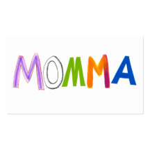 Mum art momma mummy mother fun colourful business card