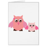 Mum & baby owl greeting card
