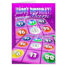 Mum Bingo Crazy Birthday Card