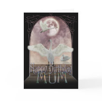 Mum Birthday Card - Swans