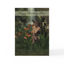 Mum Birthday card woodland fairy