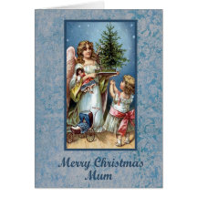Mum Blue Christmas Card