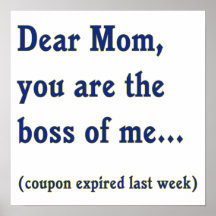 Mum Boss of Me Posters