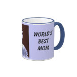 Mum Coffee Mugs World's Best Mum Iris Flowers