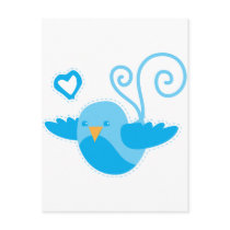 mum cute birdy post card