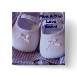 Mum & Dad love Baby Name! buttons Infant Booties