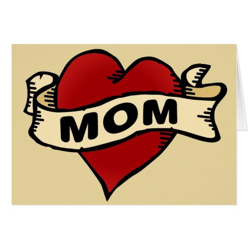 Mum Heart Tattoo Card