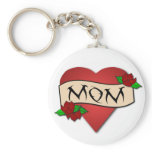 Mum heart tattoo keychain