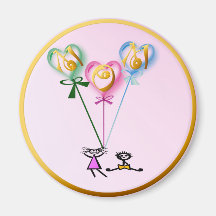 Mum Hearts n Kids Magnets