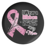 Mum Hero in My Life Breast Cancer Dinner Plate
