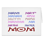 Mum in Different Languages (Mother's Day) Greeting Card