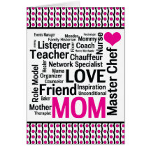 Mum is LOVE - Celebrating a Multitalented Mum Greeting Card