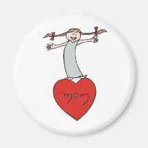 Mum Love Heart Refrigerator Magnet
