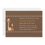 Mum n Baby Giraffe -  Brown Baby Shower invites invitations