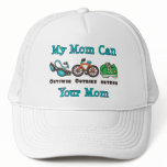 Mum Outswim Outbike Outrun Triathlon Cap hats