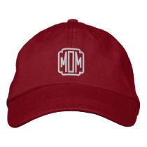 Mum Red Embroidered Baseball Cap
