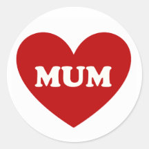 Mum Round Stickers