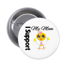 Mum Support Breast Cancer Pinback Button