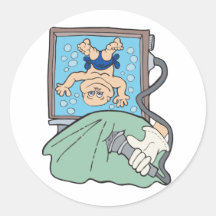Mum To Be Baby Boy Maternity Round Stickers