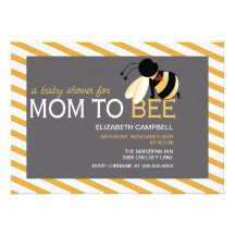 Mum-to-BEE Baby Shower Invitation - honeycomb