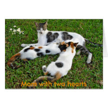 Mum with two hearts cards