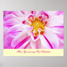 Mum You were my First Valentine art print Dahlia