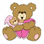 Mummy and Baby Girl Bear photo sculptures