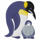 Mummy and Baby Penguin embroidered shirts