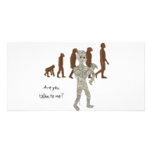 Mummy and Evolution Guys, Customise Me! Personalized Photo Card