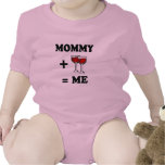 Mummy and wine equals me baby t-shirt