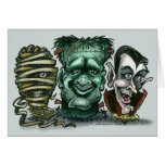 Mummy Frankenstein Dracula Card