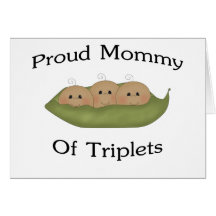 Mummy Of Triplets Greeting Card