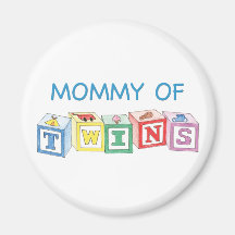 Mummy of Twins Blocks Fridge Magnet