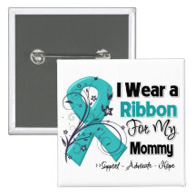 Mummy - Ovarian Cancer Ribbon Pins