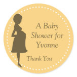 Mummy Silhouette Round Sticker