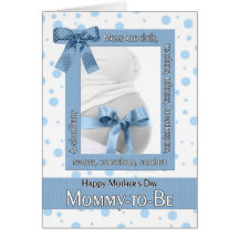Mummy to Be Mother's Day Greeting Card in Blue