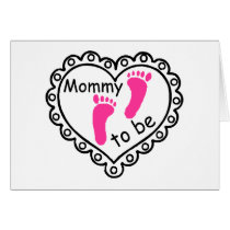 Mummy To Be Pink Girl Footprints Heart