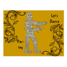 Mummy Walking Par-tay Lets Dance Postcard