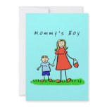 Mummy's Boy Invitation (Blonde Hair)
