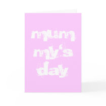 Mummy's day - mothers day card
