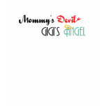 Mummy's Devil, Gigi's Angel t-shirts