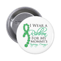 Mummy's Inspiring Courage - Liver Cancer Pinback Button
