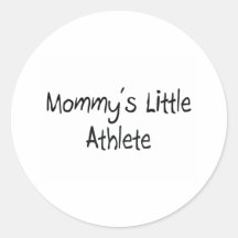 Mummy's Little Athlete Round Stickers
