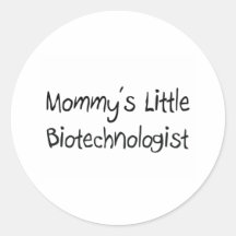 Mummy's Little Biotechnologist Round Sticker