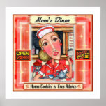 Mum's Diner Retro Kitchen Art Poster Print