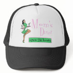 Mum's Diner Retro Waitress Black Raven Haired hats