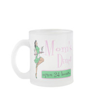 Mum's Diner Retro Waitress Black Raven Haired Coffee Mugs