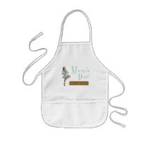 Mum's Diner Retro Waitress Brunette Apron